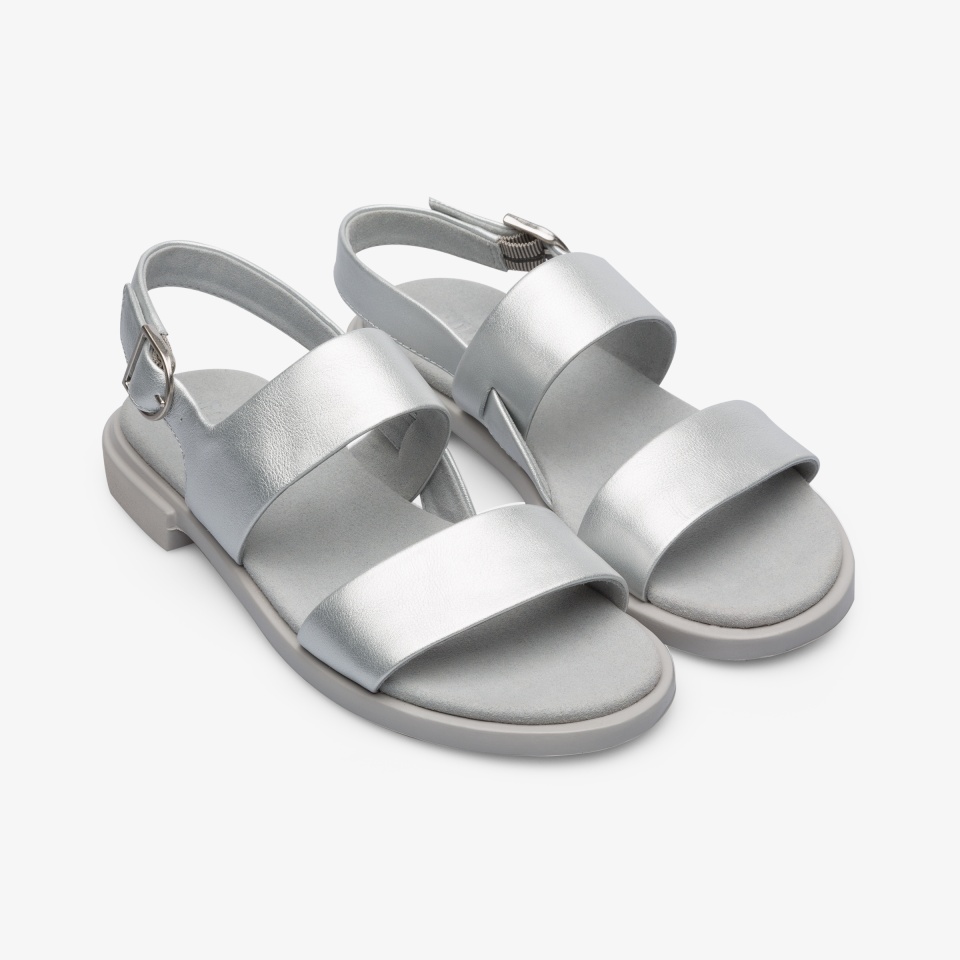 Camper Edy Sliver/Grey - Camper Women's Sandals ||7251-GTDCA||